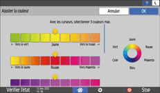 Illustration de l'écran du panneau de commande