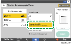 Illustration de l'écran du panneau de commande