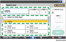 Illustration de l'écran du panneau de commande