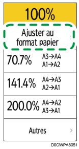 Illustration de l'écran du panneau de commande