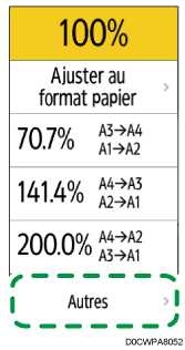 Illustration de l'écran du panneau de commande