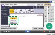 Illustration de l'écran du panneau de commande