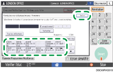 Illustration de l'écran du panneau de commande