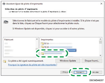 Illustration de l'écran Pilote