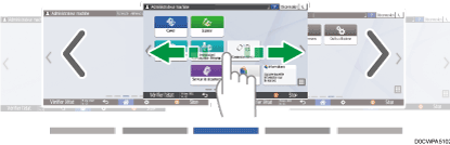 Illustration de l'écran du panneau de commande