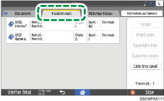 Illustration de l'écran du panneau de commande