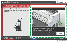 Illustration de l'écran du panneau de commande