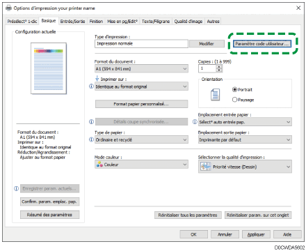 Illustration de l'écran Pilote