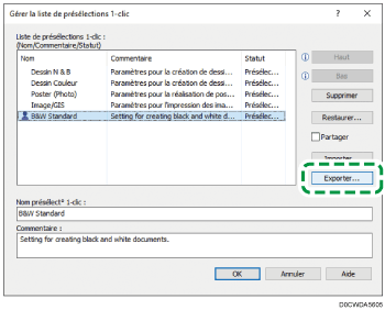 Illustration de l'écran Pilote