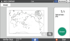Illustration de l'écran du panneau de commande