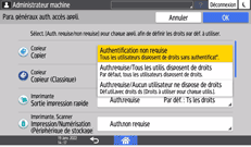 Illustration de l'écran du panneau de commande