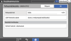 A kezelőpanel ismertetése