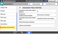 A kezelőpanel ismertetése