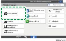 A kezelőpanel ismertetése