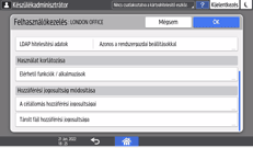 A kezelőpanel ismertetése