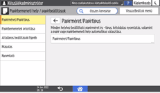 A kezelőpanel ismertetése