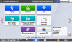 A kezelőpanel ismertetése