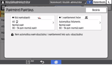 A kezelőpanel ismertetése