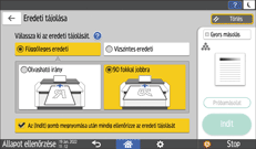 A kezelőpanel ismertetése