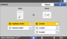 A kezelőpanel ismertetése