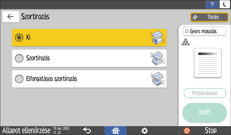 A kezelőpanel ismertetése