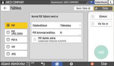 A kezelőpanel ismertetése