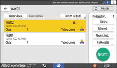 A kezelőpanel ismertetése