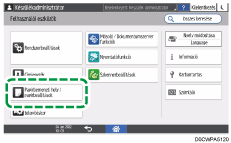 A kezelőpanel ismertetése