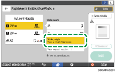A kezelőpanel ismertetése