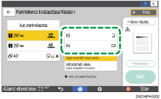 A kezelőpanel ismertetése