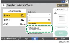A kezelőpanel ismertetése