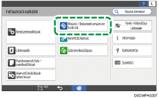 A kezelőpanel ismertetése