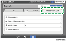 A kezelőpanel ismertetése