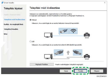 Az illesztőprogram-telepítő ábrája