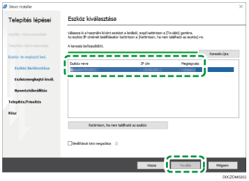 Az illesztőprogram-telepítő ábrája