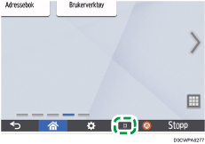 Illustrasjon av betjeningspanelet