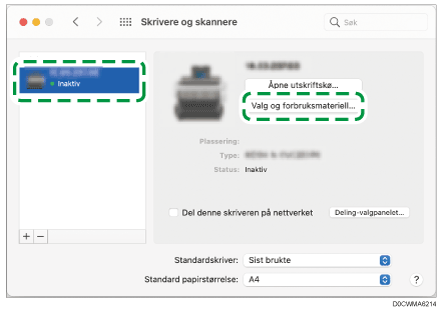 Illustrasjon av driverskjerm