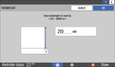 Illustrasjon av betjeningspanelet