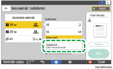 Illustrasjon av betjeningspanelet