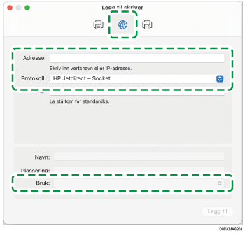 Illustrasjon av driverskjerm