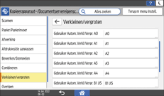Afbeelding van bedieningspaneel