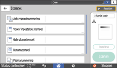 Afbeelding van bedieningspaneel