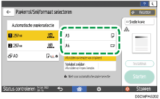 Afbeelding van bedieningspaneel