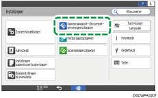 Afbeelding van bedieningspaneel