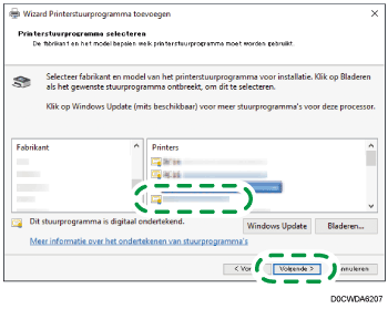 Illustratie stuurprogrammascherm
