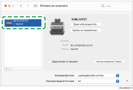 Illustratie stuurprogrammascherm