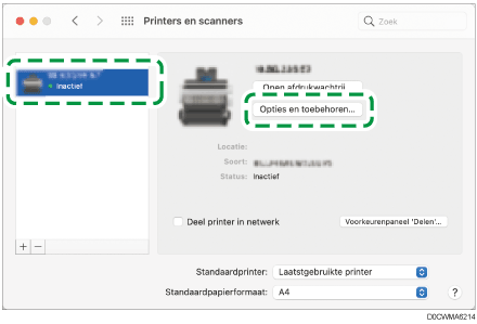 Illustratie stuurprogrammascherm
