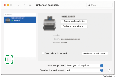 Illustratie stuurprogrammascherm