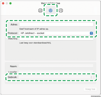 Illustratie stuurprogrammascherm