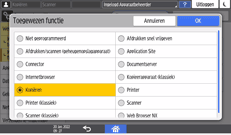 Afbeelding van bedieningspaneel